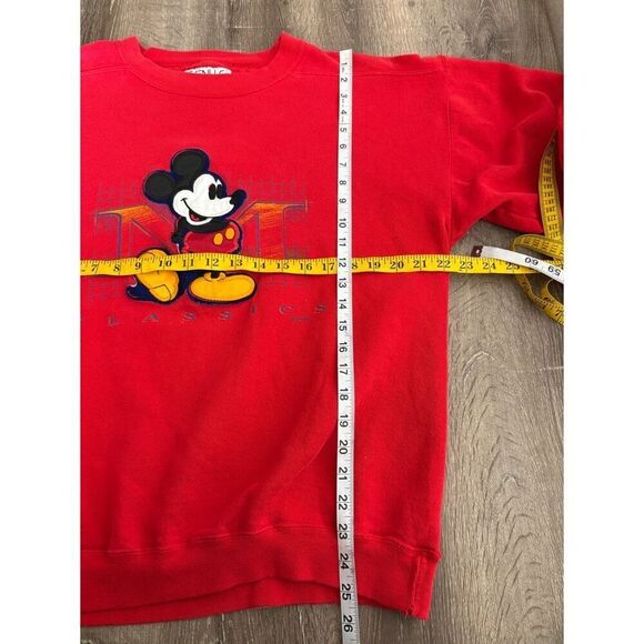 vintage 90s Genus red Disney Mickey Mouse crewneck sweatshirt - Picture 5 of 9